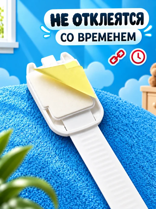 DIMOS Блокиратор дверей и ящиков, от детей, белый, фото 4