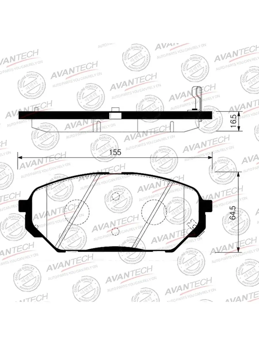 Тормозные колодки передние Veracruze / IX55 07- AVANTECH 61514034 купить за  2 134 ₽ в интернет-магазине Wildberries