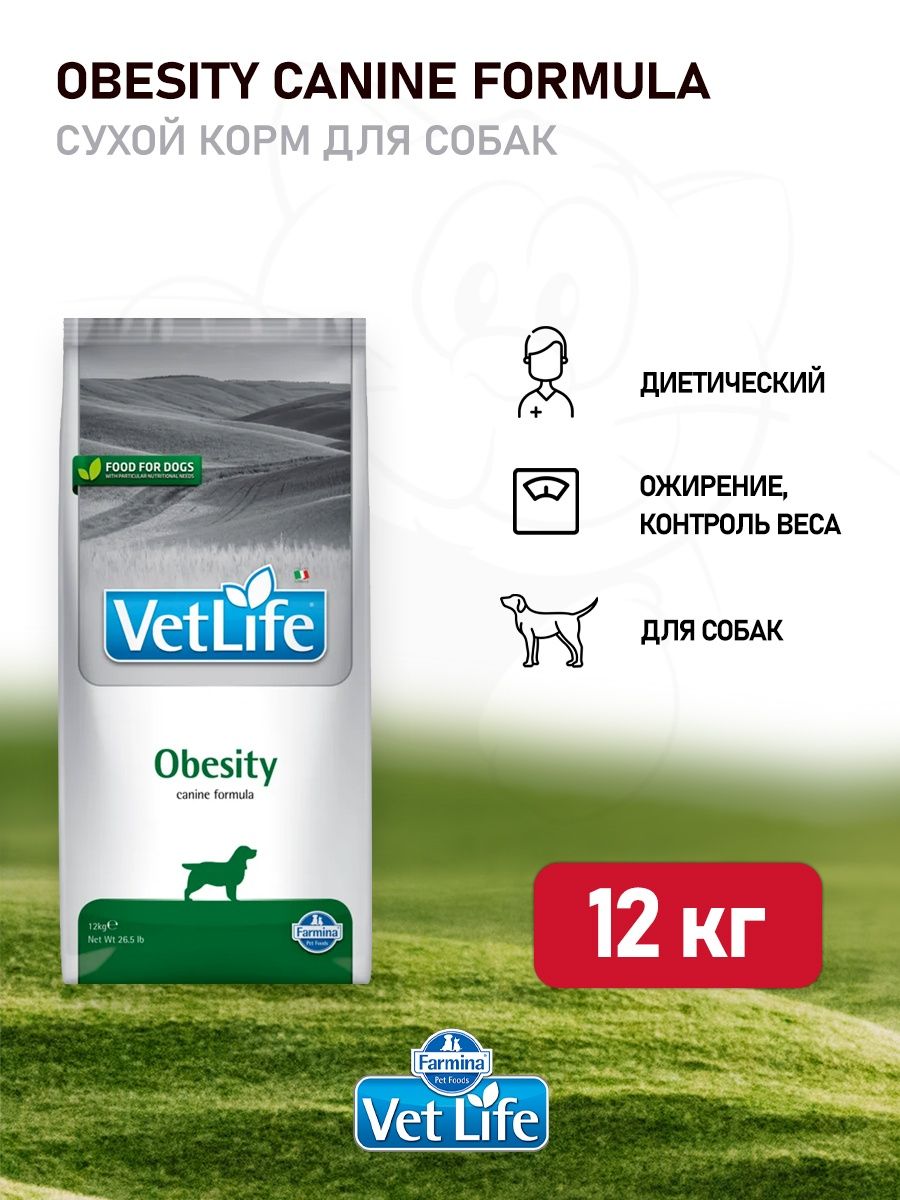Obesity корм для собак. Обесити корм. Фармина obesity для собак. Farmina vet Life Dog obesity для собак при ожирении, 0,085 кг.