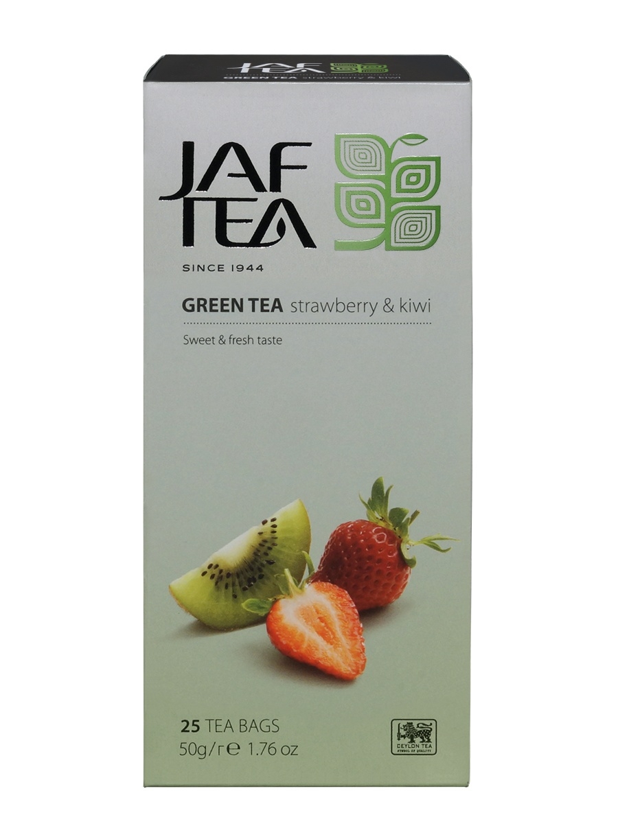 Чай с киви. JAF Tea клубника и киви. Чай зеленый JAF Tea. Чай Джаф клубника киви. JAF Tea зеленый пакетированный.