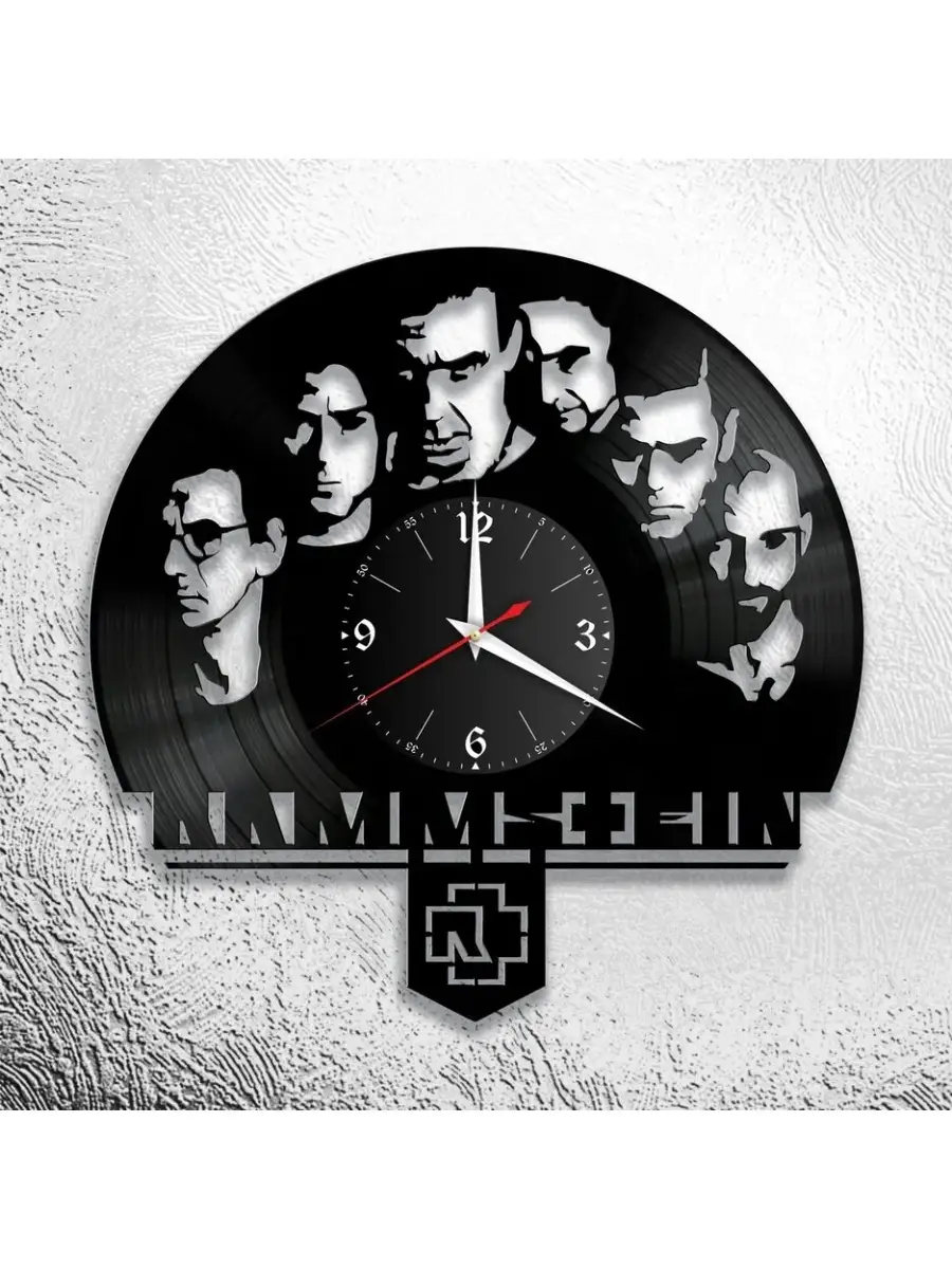 Часы настенные Rammstein из виниловой пластинки