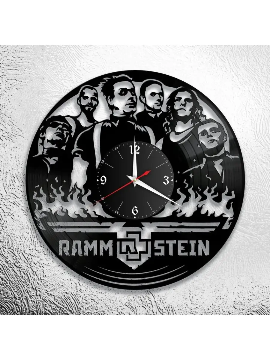 Часы настенные Rammstein из виниловой пластинки
