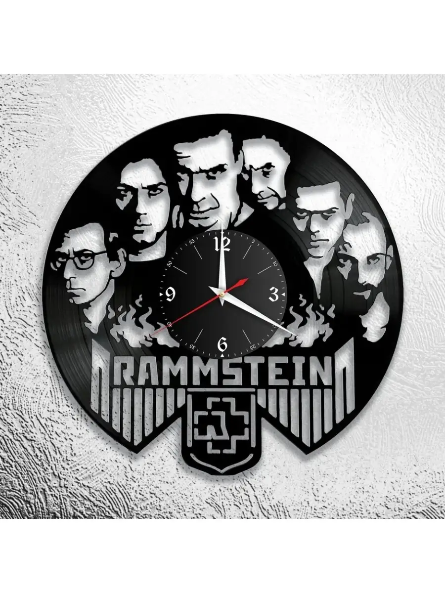 Часы настенные Rammstein из виниловой пластинки