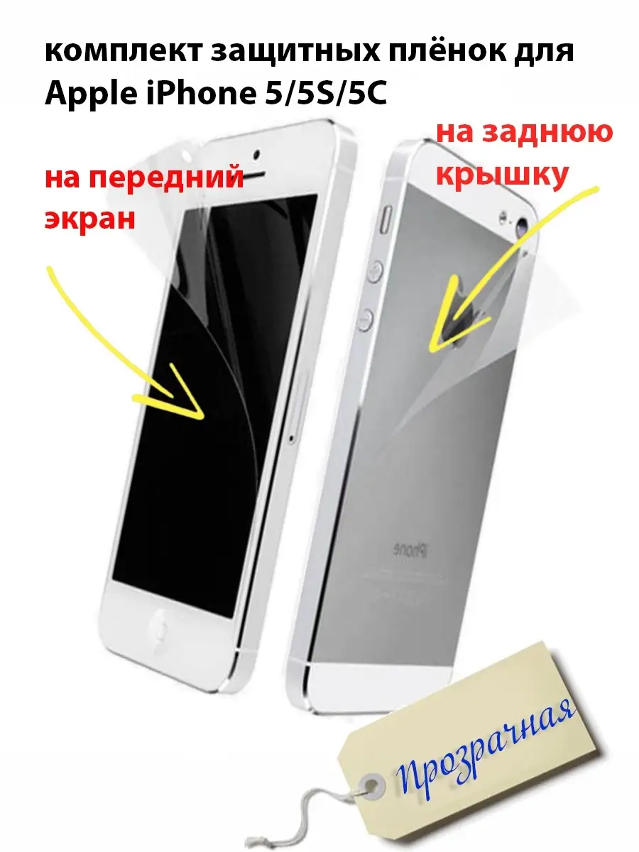 Защитная пленка для Apple iPhone 5/5s/5С/SE Screen Protector защита от  ударов /сколов /царапин BO 61745694 купить за 185 ? в интернет-магазине  Wildberries