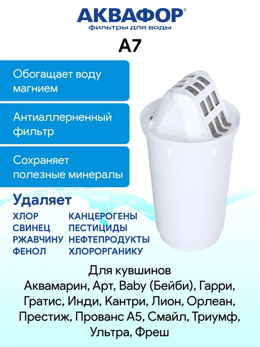 Аквафор A7 (А7) 2 шт сменный фильтр картридж для кувшина, 2 шт, фото 2