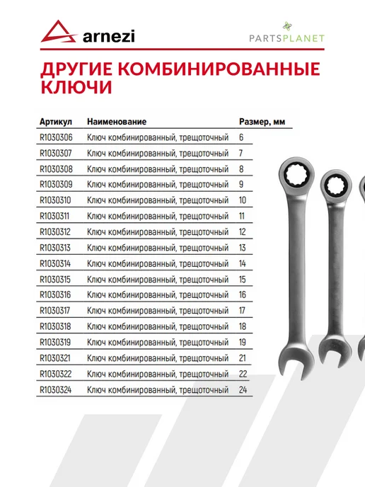 ARNEZI Ключ для автомобиля комбинированный с трещоткой на 7 мм, 7 мм, фото 2