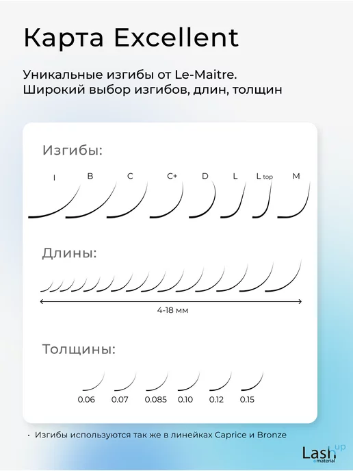 Le Maitre Ресницы для наращивания Excellent D 0.10 12 mm, вариант, фото 6