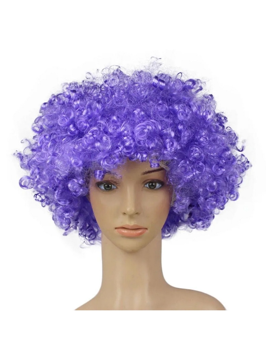 Кудрявый парик купить. Парик Арлекино. Кудрявый парик. Парик в стиле диско. Фиолетовый парик.