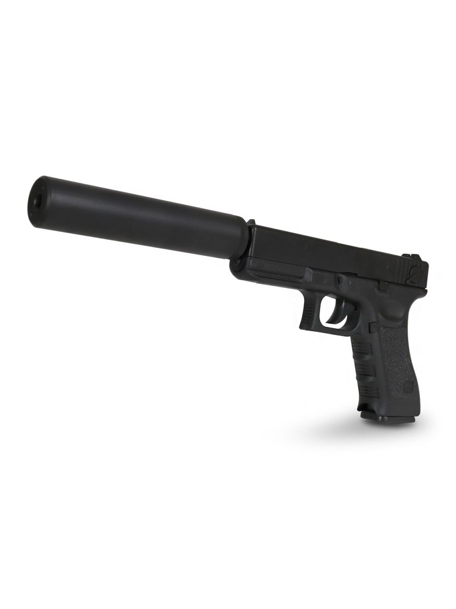 Игрушка детский пистолет с пульками Glock 18 с глушителем Vulpes 62019688  купить за 606 ₽ в интернет-магазине Wildberries