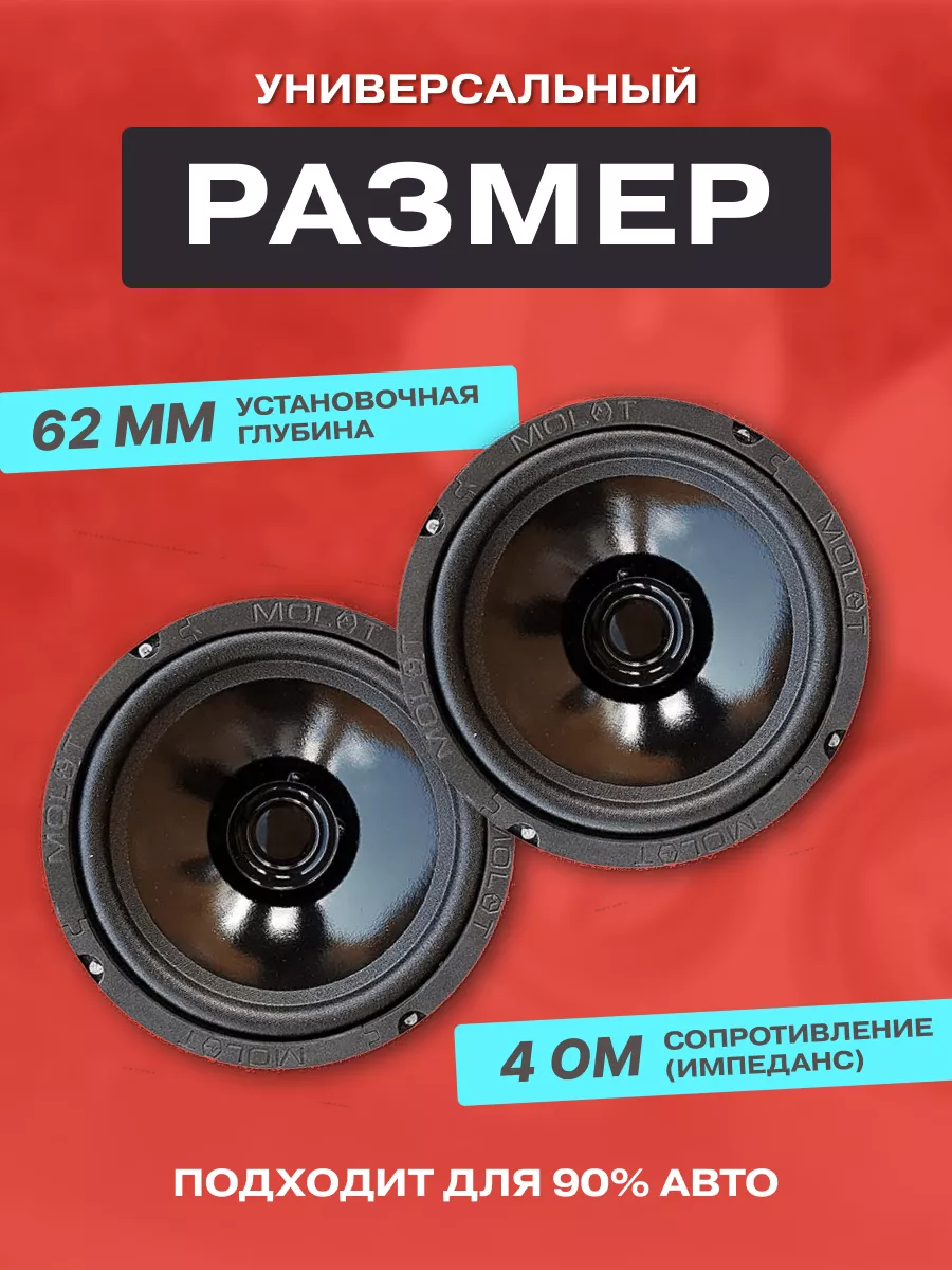 Колонки автомобильные 16 см Урал АС-М165 Молот URAL 62039321 купить за 2  007 ₽ в интернет-магазине Wildberries