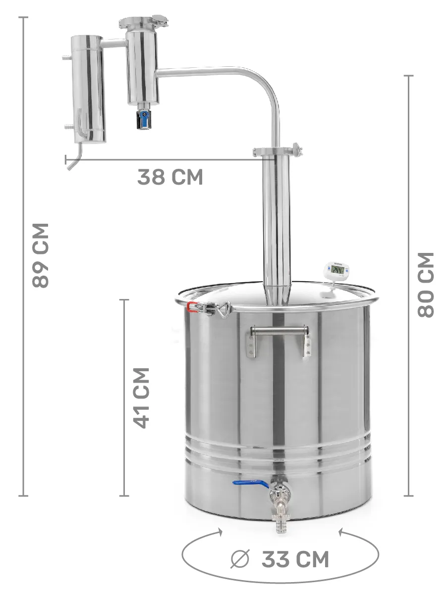 Самогонный аппарат дистиллятор Германия PRO на 35 литров ГрадусОК.рф  62088092 купить за 9 430 ₽ в интернет-магазине Wildberries