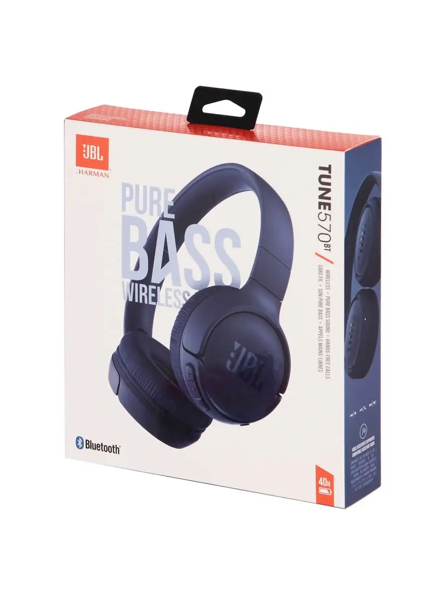 Bluetooth JBL TUNE 570BT Blue JBL 62111049 Wildberries