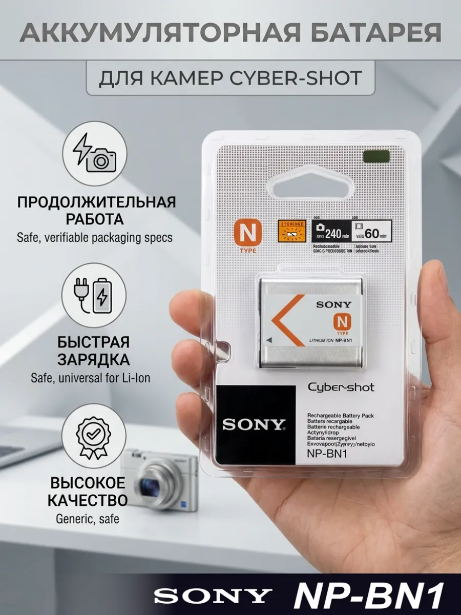 Аккумулятор для фотоаппарата Sony NP-BN1