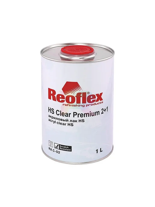Reoflex Лак акриловый RX C-02 HS 2+1 Clear Premium 1 + 0,5 л, 500 мл, фото 2