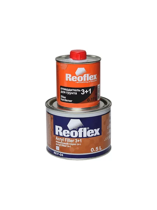 Reoflex Акриловый грунт RX F-04 3+1 черный 0,5 + 0,17 л, 170 мл