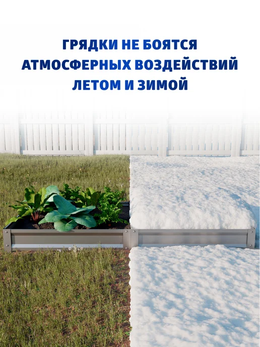 АГРОГРЯДКИ Грядка оцинкованная 3 м для дачи 1,0х3,0х0,20 м, 1.0x3.0x0.20 м, 3 м, фото 6