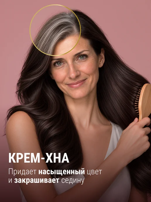 Fito cosmetic Крем хна для волос натуральная Индийская Золотистый каштан, темный, фото 3