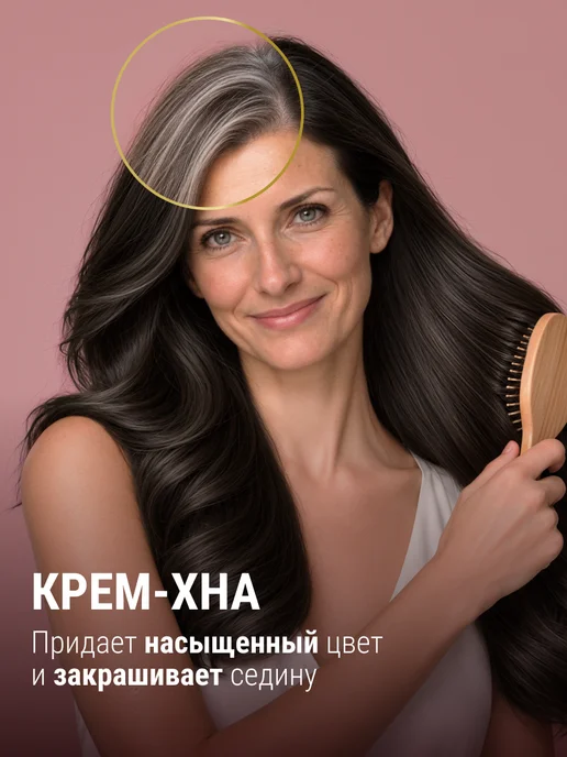 Fito cosmetic Крем хна для волос натуральная Индийская Горький шоколад, коричневый, фото 3