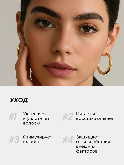 Fito cosmetic Стойкая крем-краска для бровей и ресниц, Коричневый, 2шт, 2 шт, фото 5