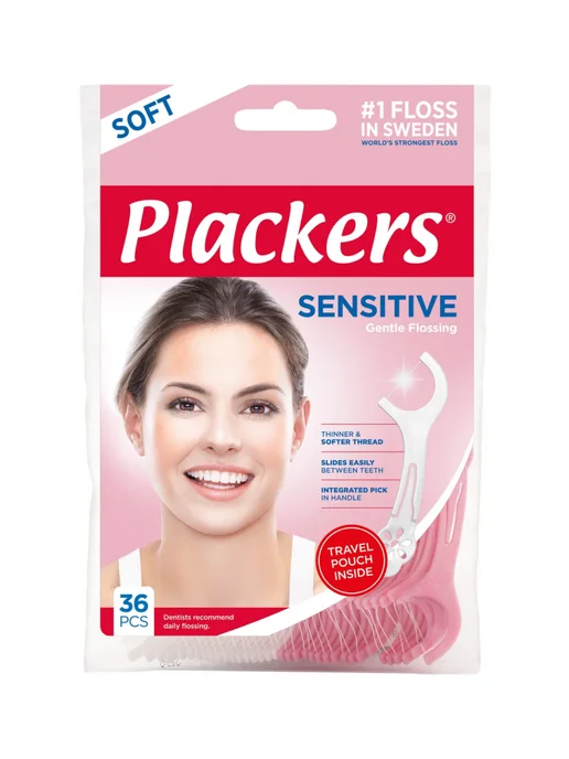 Plackers Флоссеры для межзубных промежутков Sensitive 36 шт, 36 шт, фото 6