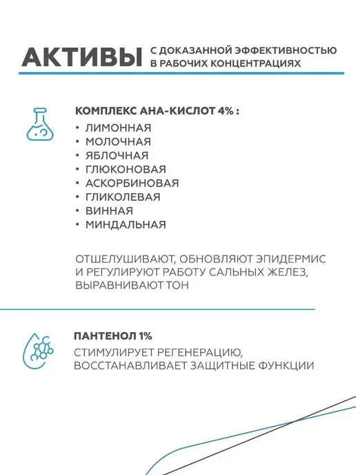 Гельтек Очищающий тоник для лица с АНА-кислотами освежающий 200 мл, 100 мл, фото 3