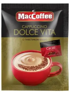 Капучино/Cappuccino Dolce Vita 20шт MacCoffee 62287538 купить за 321 ₽ в интернет-магазине Wildberries