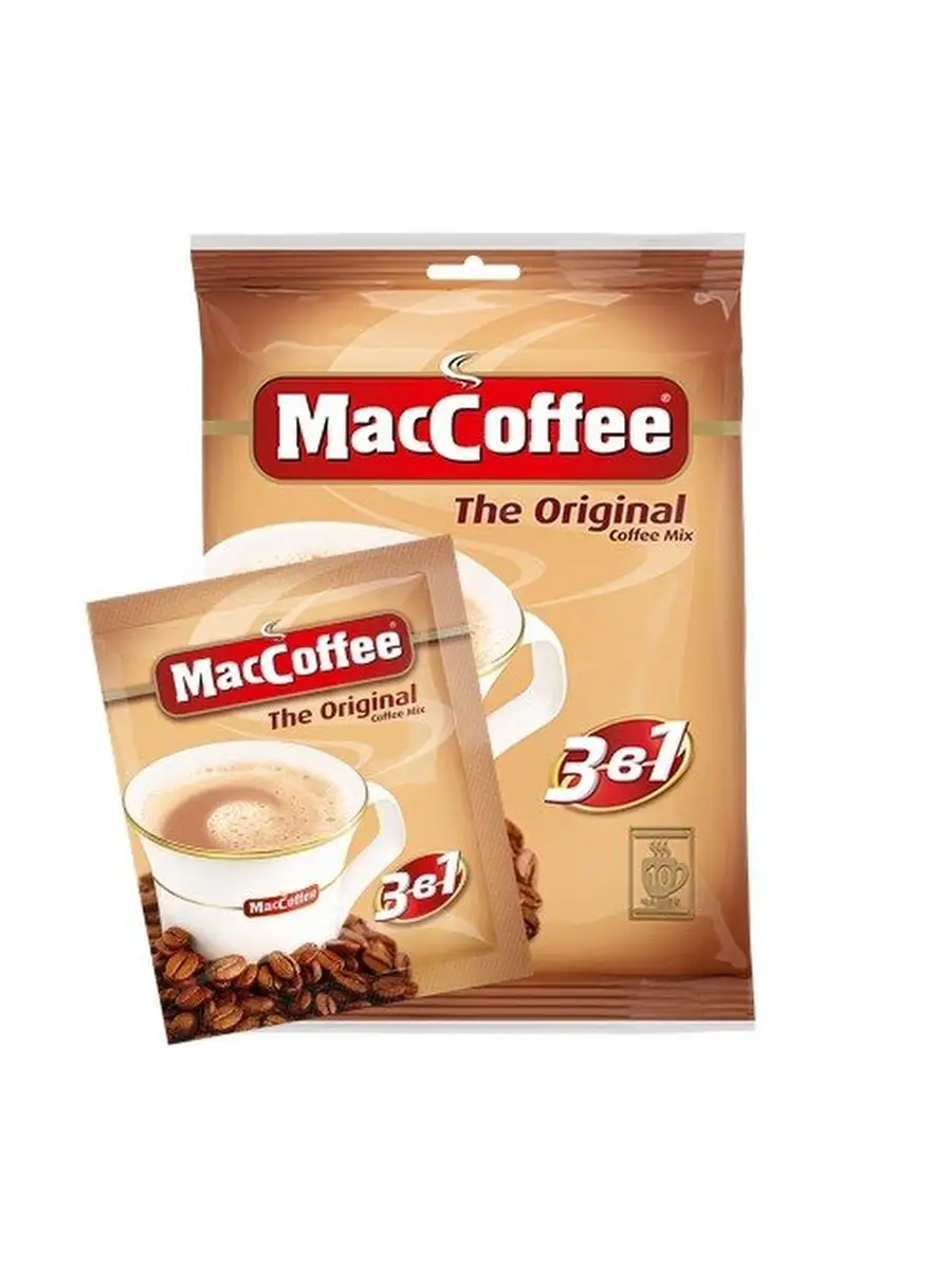 MacCoffee 3в1 Оригинал упаковка-50шт 20г MacCoffee 62289263 купить за 677 ₽  в интернет-магазине Wildberries