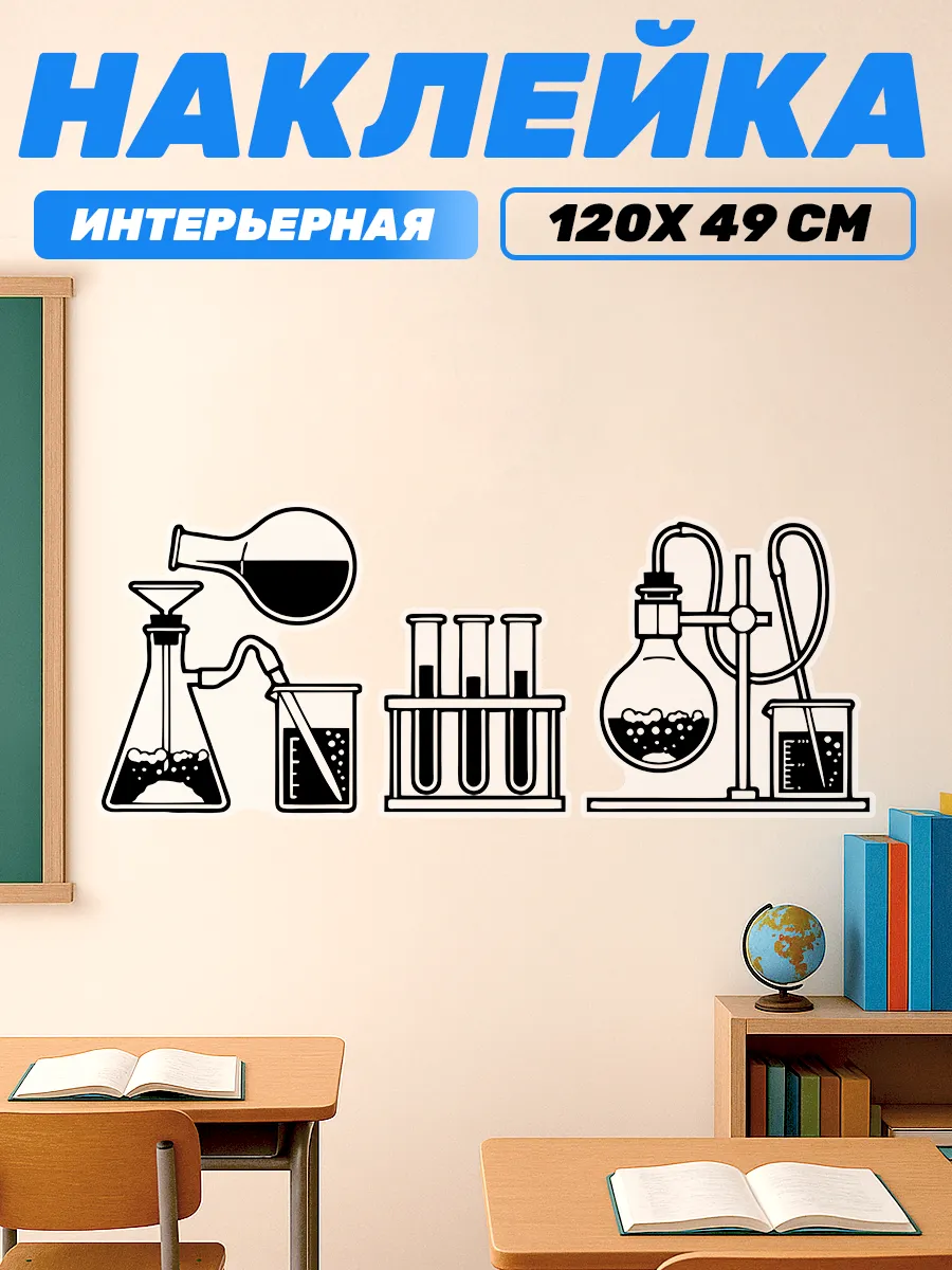 Наклейка на стену для декора интерьерная Химический опыт