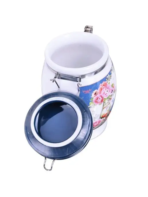 Банка для сыпучих продуктов керамика с крышкой 900 мл - фото 8