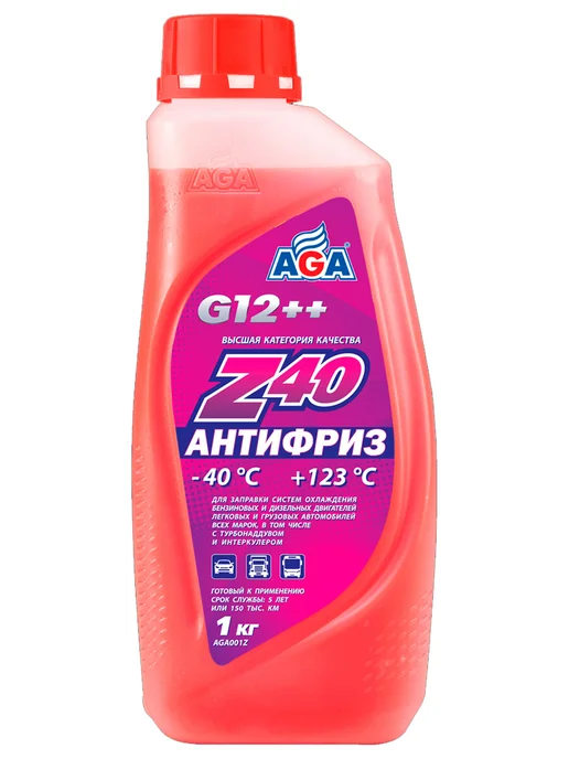 AGA Антифриз красный, G12++, 1 кг, 1 кг, фото 2