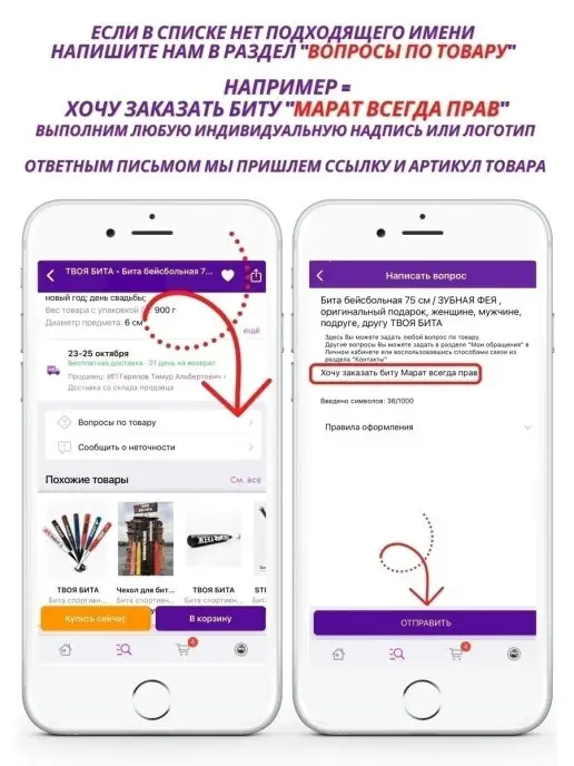 ТВОЯ БИТА \ фразы Бита бейсбольная Травматолог, черный, фото 10