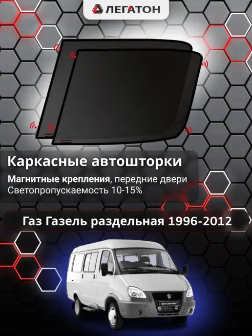 автошторки ГАЗ Газель Бизнес (2010-наст.время) Коммерческий Комплект на передние форточки PREMIUM