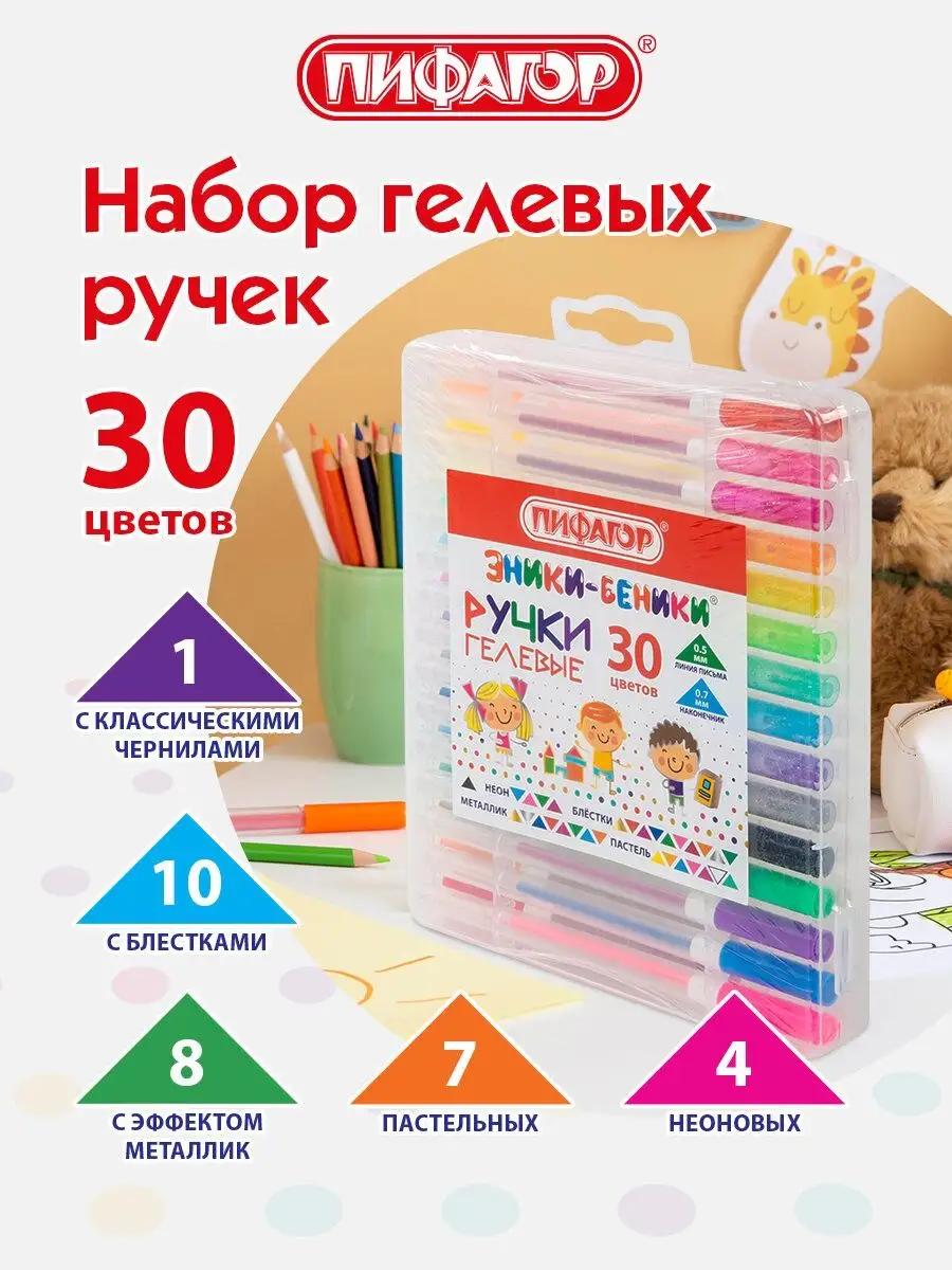 Гелевые ручки цветные...