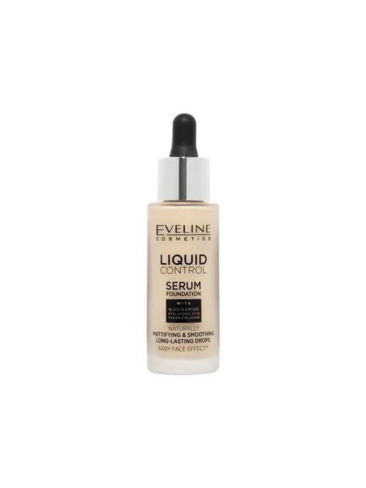 EVELINE Тональный крем для лица матирующий LIQUID CONTROL, тон 10, тон 10, фото 4