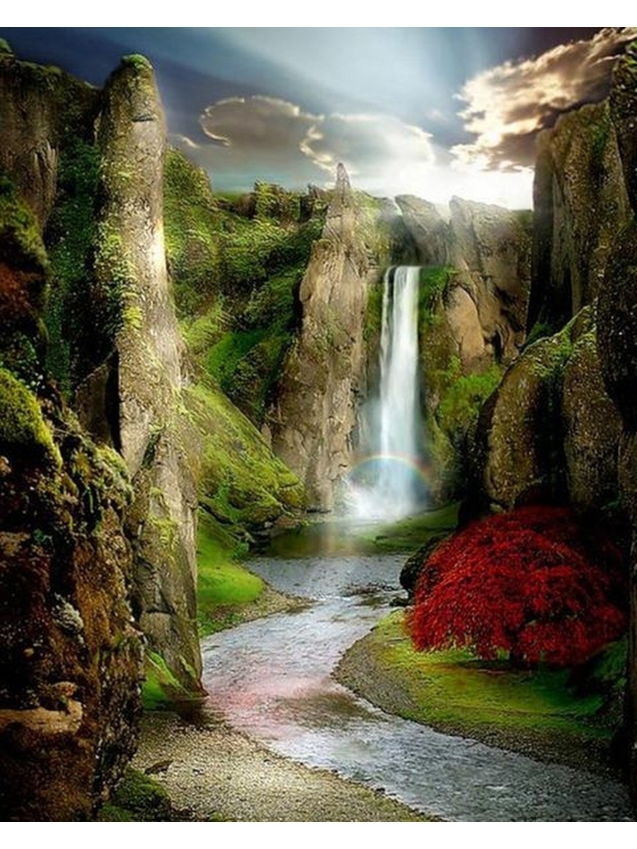 Алмазный водопад. Манзара водопад. Красивые места. Красота природы.