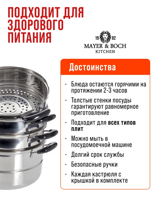 Мантоварка пароварка из нержавеющей стали 4 яруса - фото 3