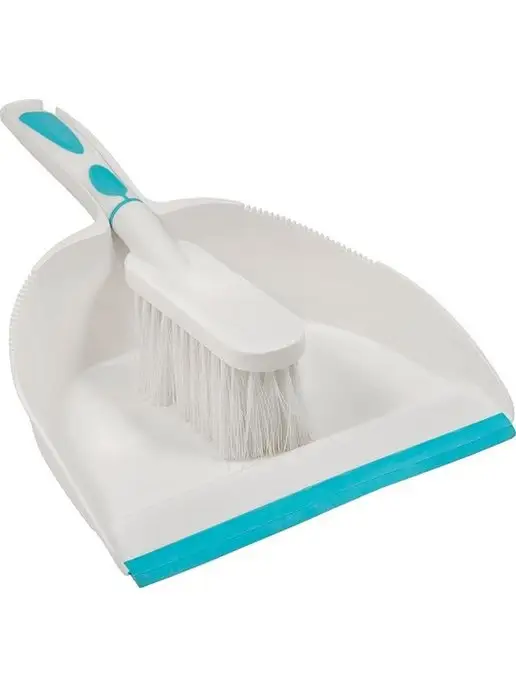 Spin&Clean Набор для уборки щетка и совок для пола, голубой, фото 6
