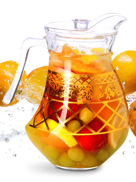 Кувшин графин для воды стеклянный 1,5 л с крышкой - фото 14