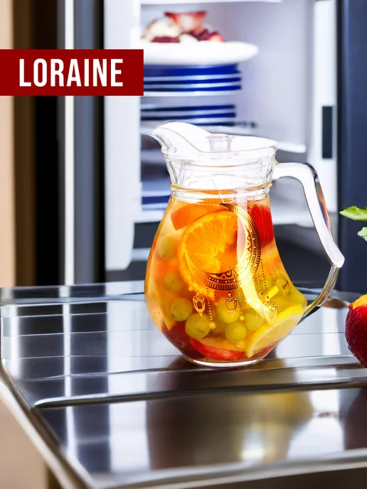 Кувшин графин для воды стеклянный 1,5 л с крышкой - фото 16