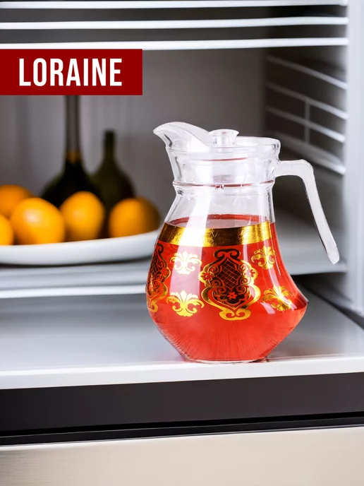 Кувшин графин для воды стеклянный 1,5 л с крышкой - фото 16