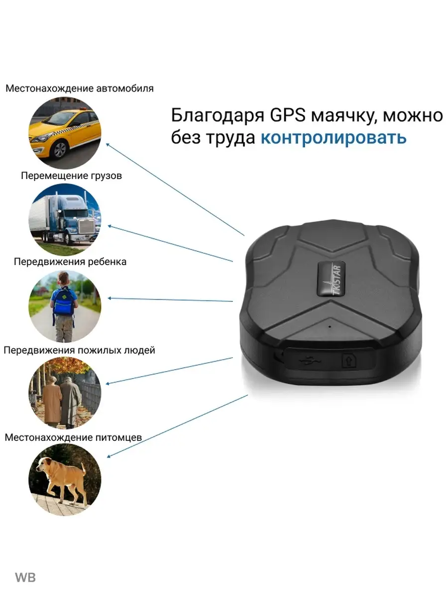 GPS трекер для автомобилей, грузов, посылок, RIXET TK-905 Rixet 62873907  купить в интернет-магазине Wildberries