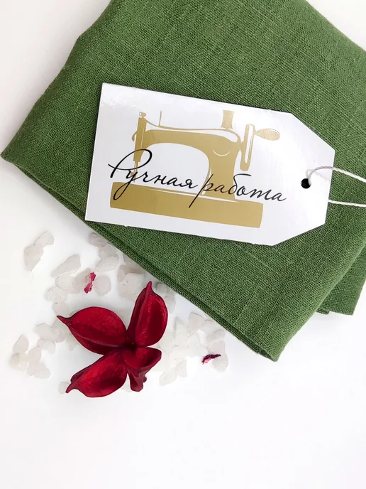 УпаковкаТУТ Бирка картонная Ручная работа, Hand made, для рукоделия, желтый, фото 4