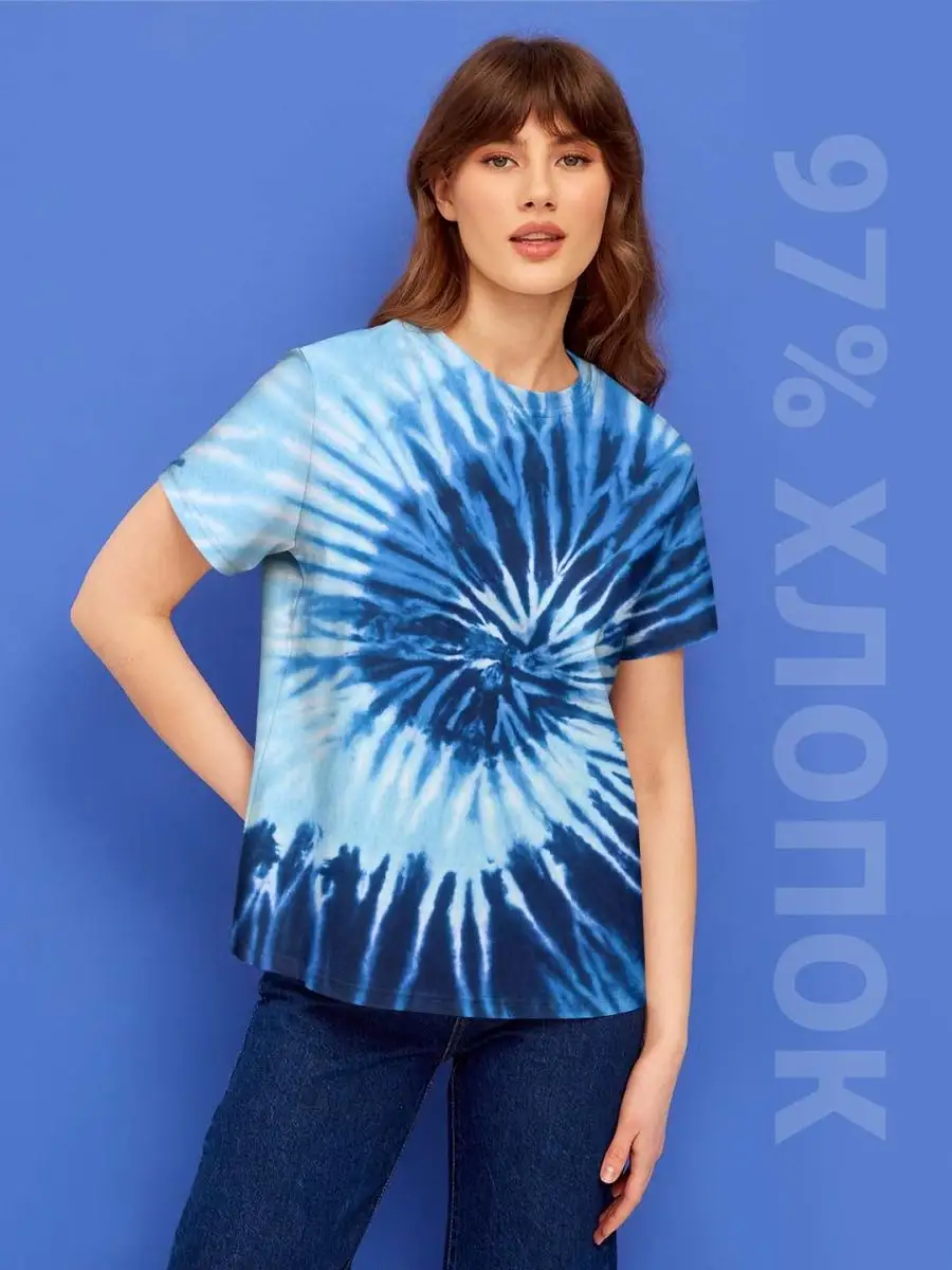 Женская футболка Tie Dye, Тай Дай FORTYFOUR 62964146 купить за 2 721 ₽ в  интернет-магазине Wildberries