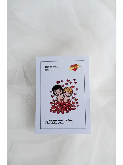 Открытка в конверте Love is Сердца, фиолетовый, фото 3