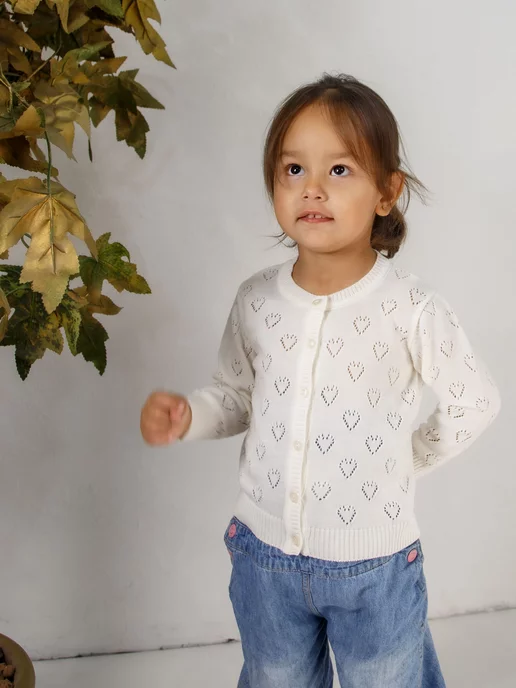 Minora Кардиган кофточка для малыша, белый, фото 7