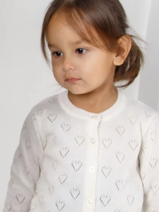 Minora Кардиган кофточка для малыша, белый, фото 8
