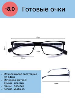 Очки -8 для зрения Хорошие очки! 63240799 купить за 871 ₽ в интернет-магазине Wildberries