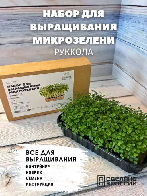 Бабий сад Набор для выращивания микрозелени семена микрозелень, вариант
