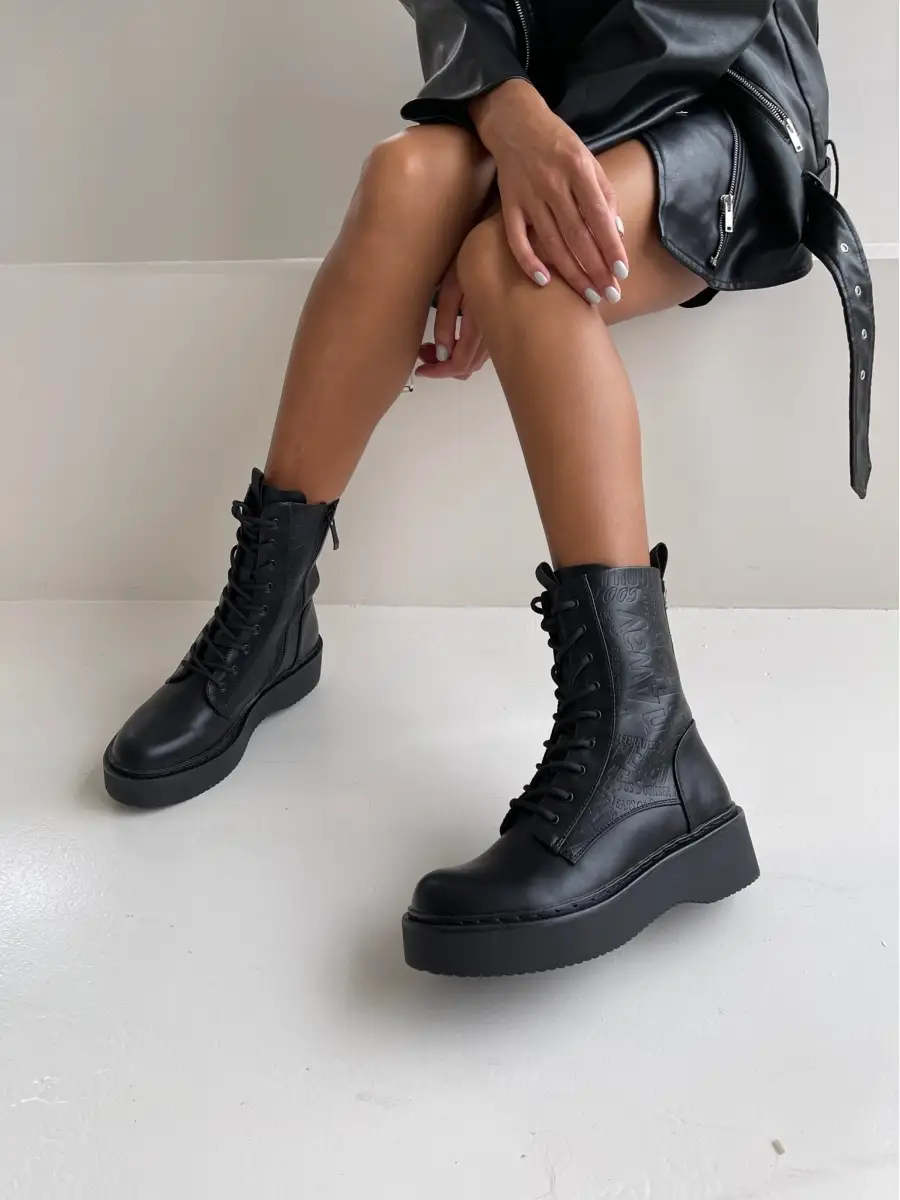 Ботинки кожаные женские Челси на шнуровке демисезонные Bossy Lady 63268742купить в интернет-магазине Wildberries