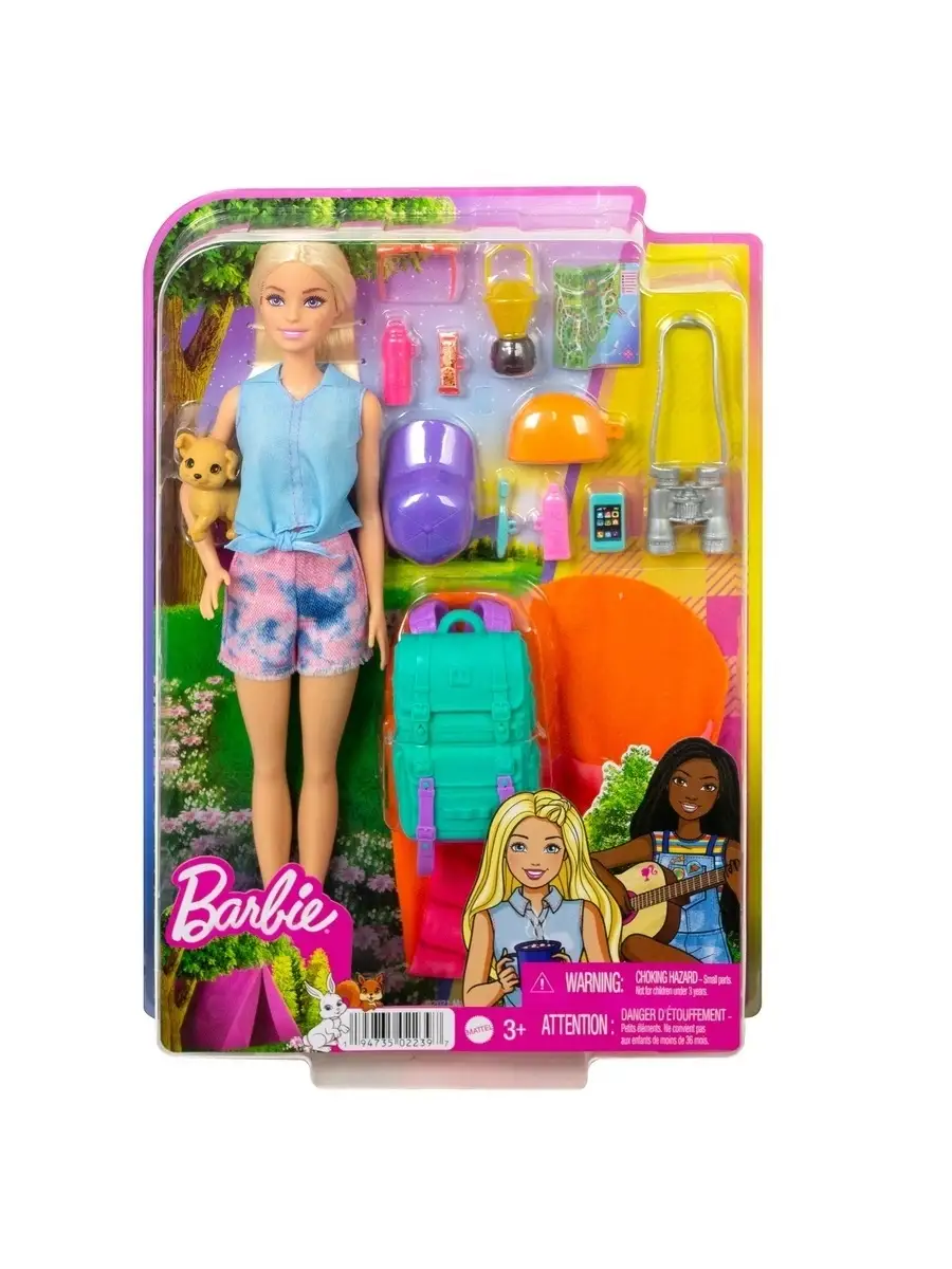 Набор игровой Barbie/Барби Малибу Кемпинг (кукла с питомцем и аксессуарами)  HDF73 Barbie 63385751 купить за 2 768 ₽ в интернет-магазине Wildberries